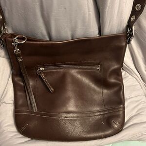 Coach Vintage Brown Leather Shoulder Bag